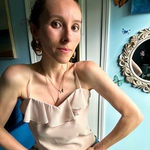 Size 4 Boned Blush Pink Top